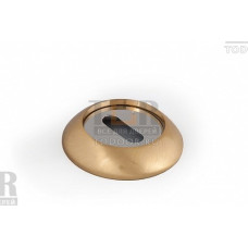 Накладка под ключ буратино (круглая) PALLADIUM R KT SG/CP матовое золото / полированный хром