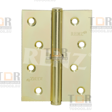 Петля дверная разборная стальная 100*75*25 RENZ R 100 FH правая PB золото Петля дверная разборная стальная 100*75*25 RENZ R 100 FH правая PB золото