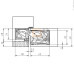 Петля скрытая универсальная TECTUS TE 311 3D FVZ40 до 60 кг SIMONSWERK (F1) хром матовый