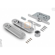 Ручки с замком PALLADIUM 01BK CP полированный хром (овальная ручка) для раздв. дверей