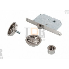 Ручки с замком PALLADIUM 03BK SN (круглая ручка) для раздв. дверей