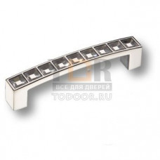 Z004/C Ручка скоба c кристаллами, глянцевый хром 96 мм